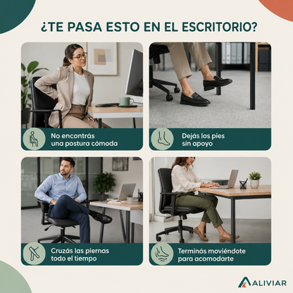 Apoyapiés Ergonómico Oscilante con Rodillos ALIVIAR
