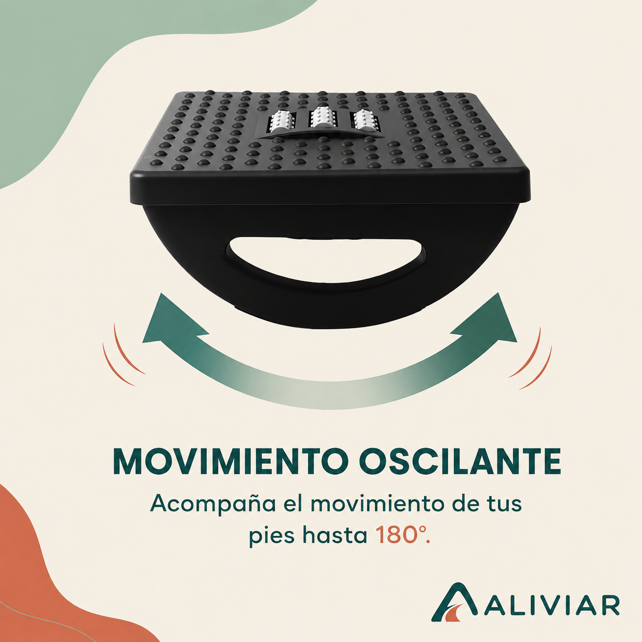 Apoyapiés Ergonómico Oscilante con Rodillos ALIVIAR