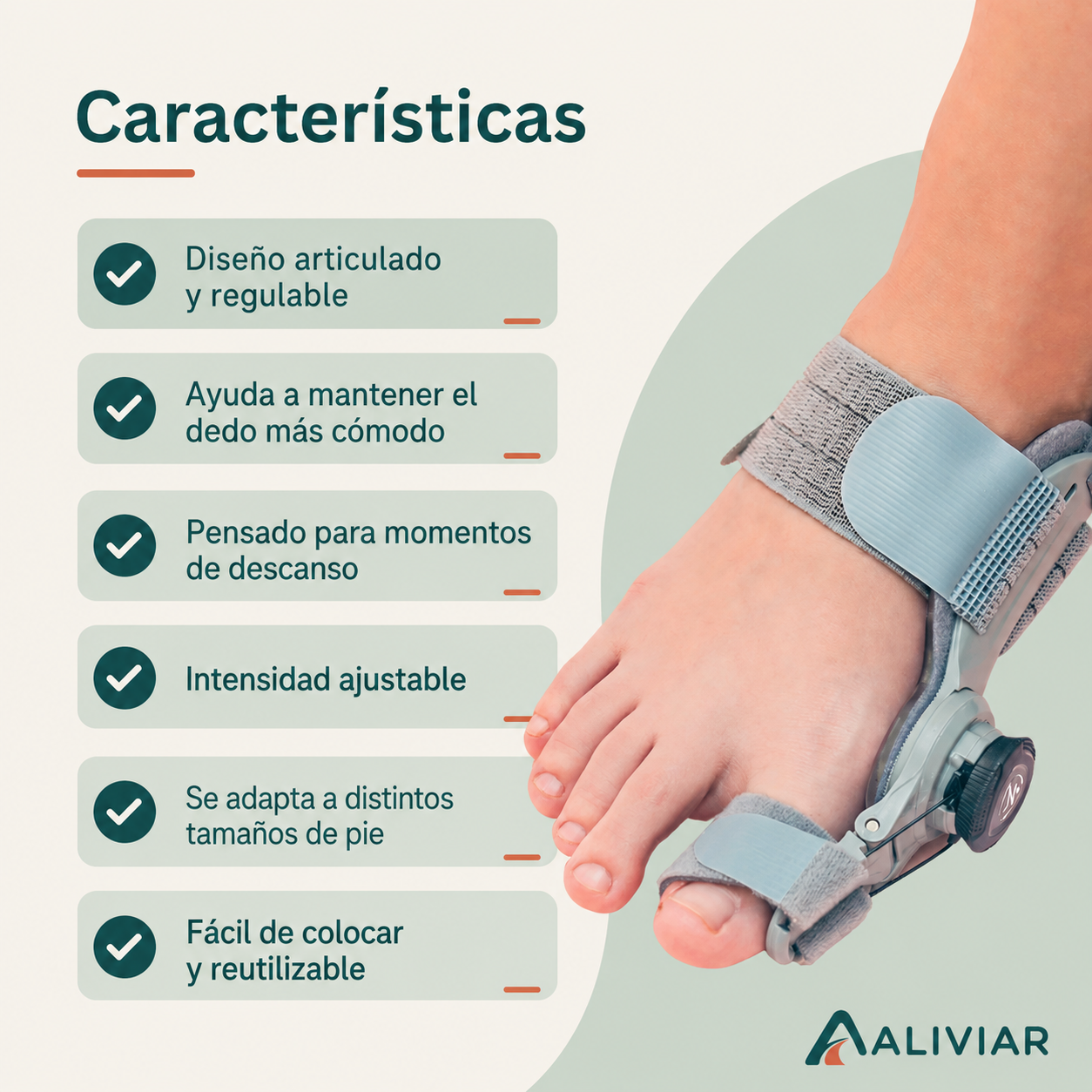 Corrector Articulado para Juanetes- ALIVIAR