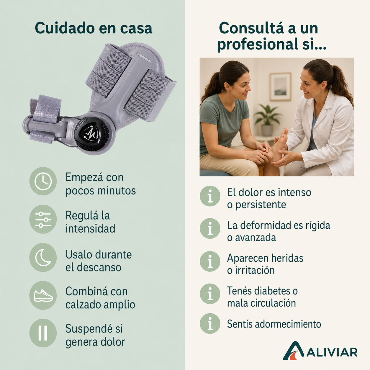 Corrector Articulado para Juanetes- ALIVIAR